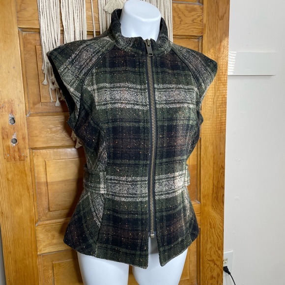 CAbi Plaid Vest - Brown and Gray - Picture 8 of 16